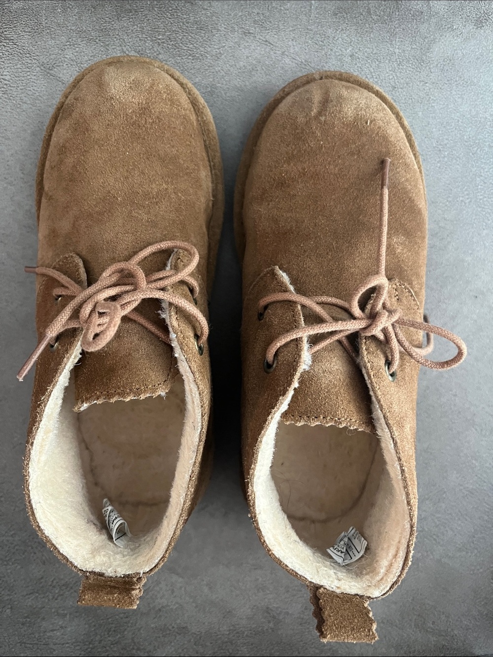 BearPaw Kids Brown Suede Lace-Up Boots